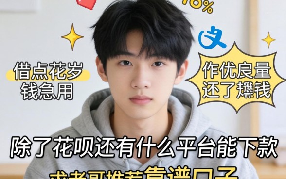 本人刚满18岁想借点钱急用，除了花呗还有什么平台能下款？求老哥推荐靠谱口子！