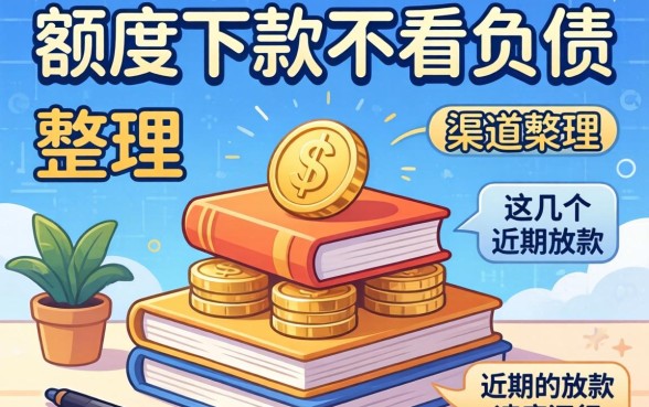 大额度下款不看负债的渠道整理，这几个近期放款速度还行