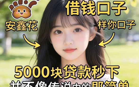 我试了几个像安鑫花一样的借钱口子,发现5000块贷款秒下口子并不像传说中那么简单