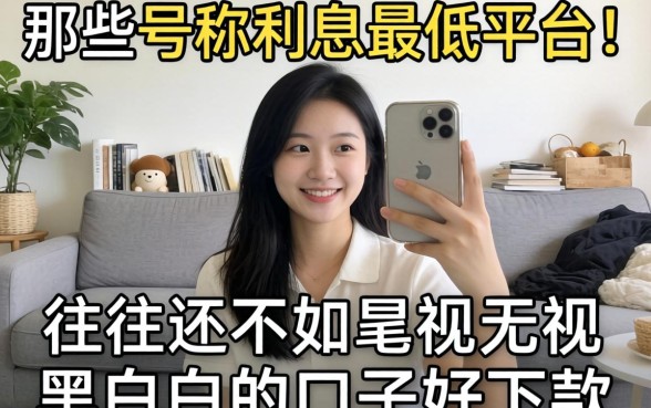 我试了一圈才发现，那些号称利息最低的平台，往往还不如无视黑白的口子好下款