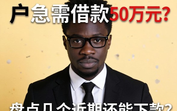 黑户急需借款50万元？盘点几个近期还能下款的渠道