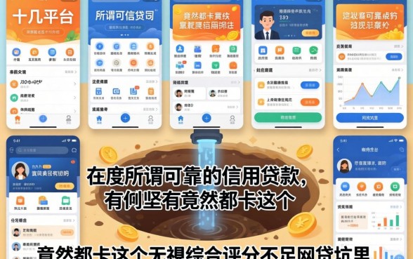 我试了十几个平台，发现所谓可靠的信用贷款有哪些，竟然都卡在这个无视综合评分不足的网贷坑里