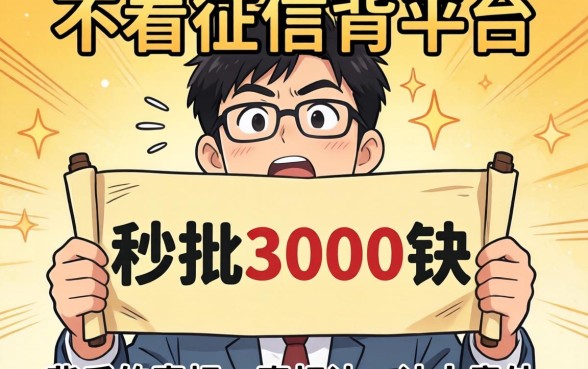 我试了那个不看征信的平台，秒批3000块背后的真相让人意外