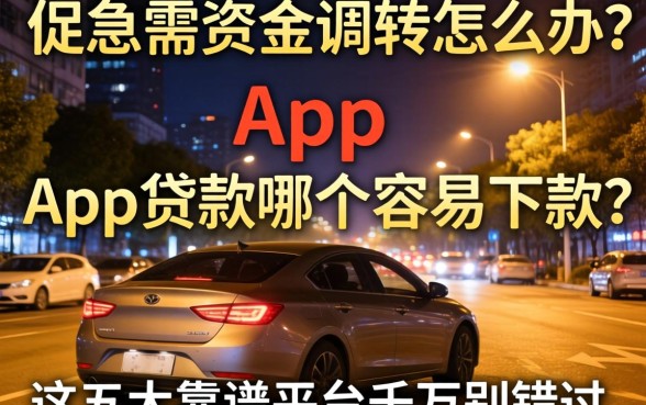 深夜急需资金周转怎么办？2026app贷款哪个容易下款？这五大靠谱平台千万别错过