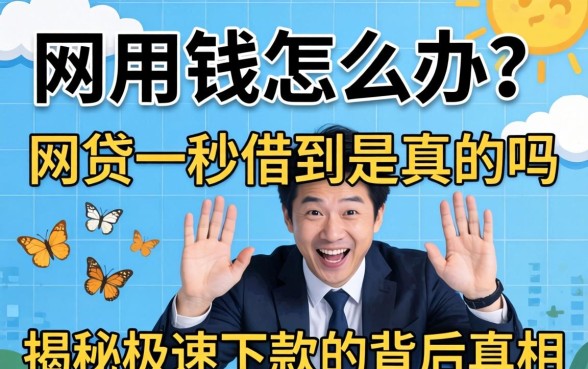 急用钱怎么办？网贷一秒借到是真的吗？揭秘极速下款的背后真相