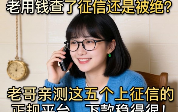 急用钱查了征信还是被拒？老哥亲测这五个上征信的正规平台，下款稳得很！