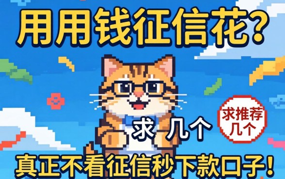 急用钱征信花？求推荐几个真正不看征信秒下款的口子！