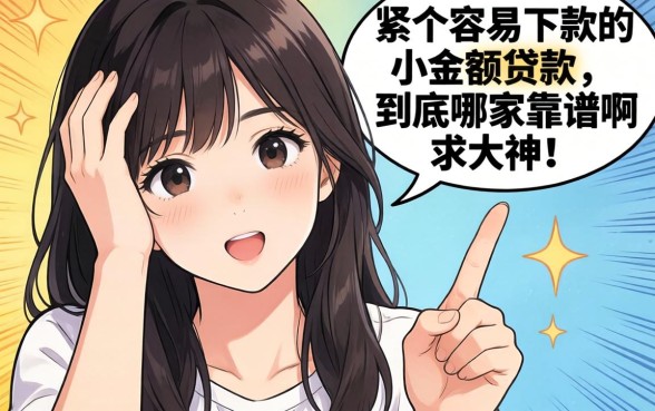 手头紧想找个容易下款的小额贷款，到底哪家靠谱啊？求大神指点！