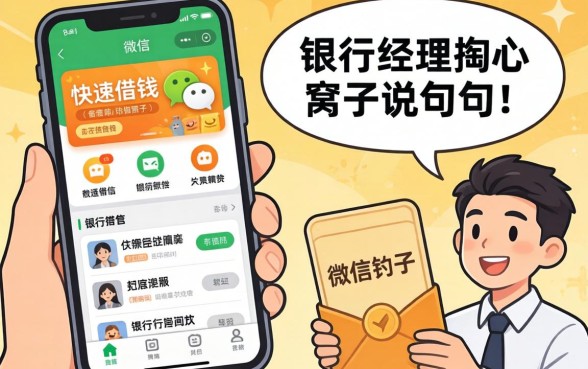 微信快速借钱的口子有哪些软件？银行经理掏心窝子说几句
