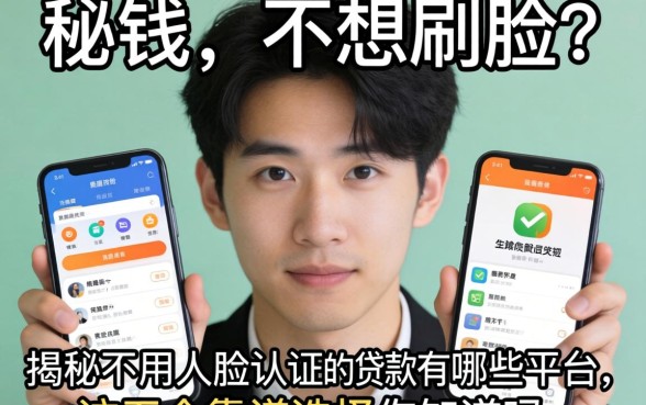 急需用钱却不想刷脸?揭秘不用人脸认证的贷款软件有哪些平台,这五个靠谱选择你知道吗?