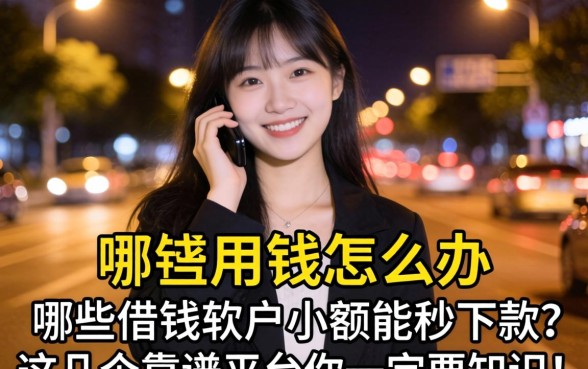 深夜急需用钱怎么办？哪些借钱软件小额能秒下款？这几个靠谱平台你一定要知道！