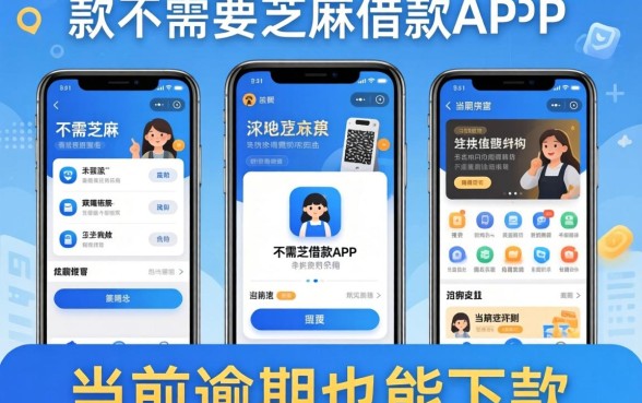 实测几款不需要芝麻的借款app，有当前逾期也能下款