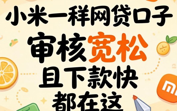 类似小米一样的网贷口子：审核宽松且下款快的都在这