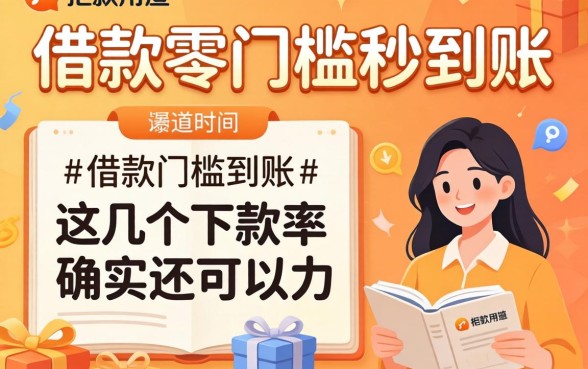 揭秘借款零门槛秒到账的渠道,这几个下款率确实还可以
