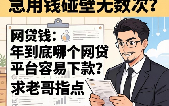 急用钱碰壁无数次，2026年到底哪个网贷平台容易下款？求老哥指点！