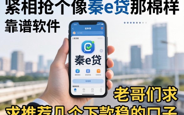 手头紧想找个像秦e贷那样靠谱的软件，老哥们求推荐几个下款稳的口子！