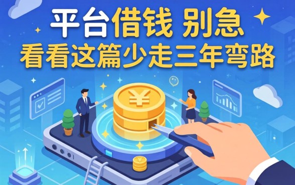 有没有平台可以借钱?别急,看完这篇少走三年弯路