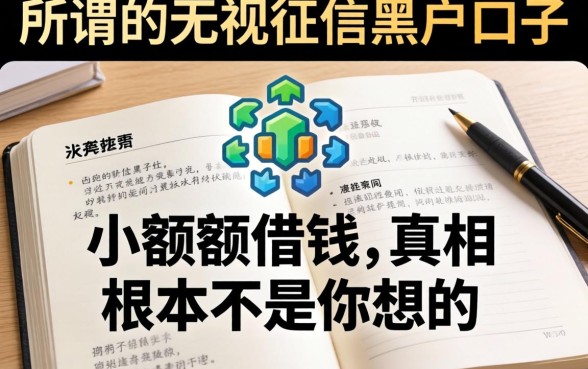 我翻遍了全网所谓的无视征信黑户口子，发现小额度借钱的真相根本不是你想的那样