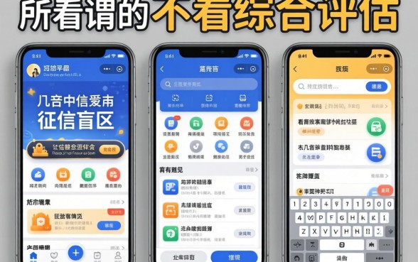 我试了几个所谓的征信盲区平台，发现所谓的“不看综合评估”背后另有玄机
