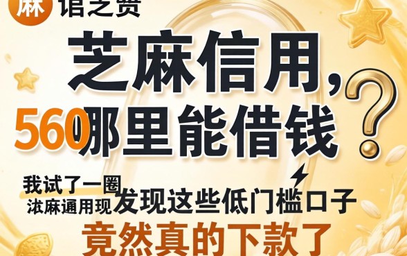芝麻信用560哪里能借钱,我试了一圈发现这些低门槛口子竟然真的下款了