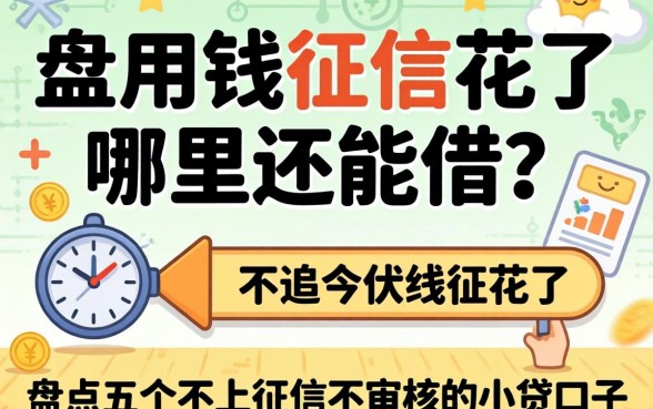 急用钱征信花了哪里还能借?盘点五个不上征信不审核的小贷口子