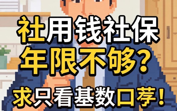 急用钱社保年限不够？求推荐只看基数的口子！