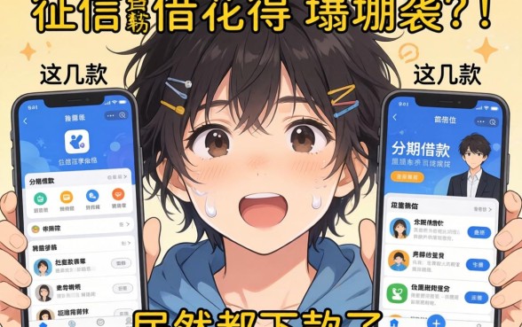 我征信花得一塌糊涂，这几款分期借款软件居然都下款了