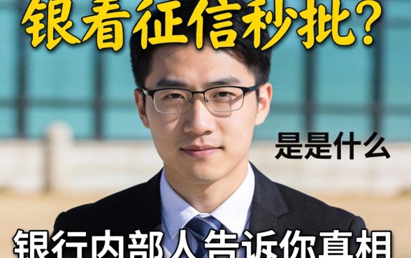 资料少不看征信秒批？银行内部人告诉你真相是什么