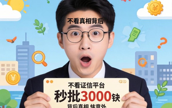 我试了那个不看征信的平台，秒批3000块背后的真相让人意外