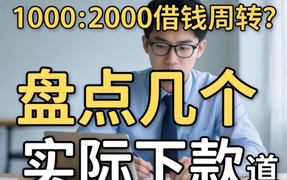 急需1000-2000借钱周转？盘点几个实际下款的渠道