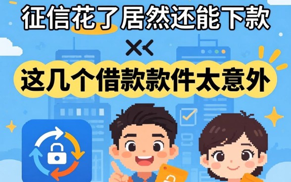 我征信花了居然还能下款,这几个借款软件太意外