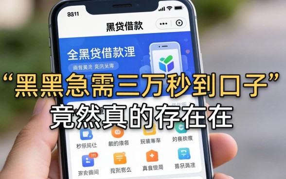 我试了手机贷借款app，黑户急需三万秒到的口子竟然真的存在吗