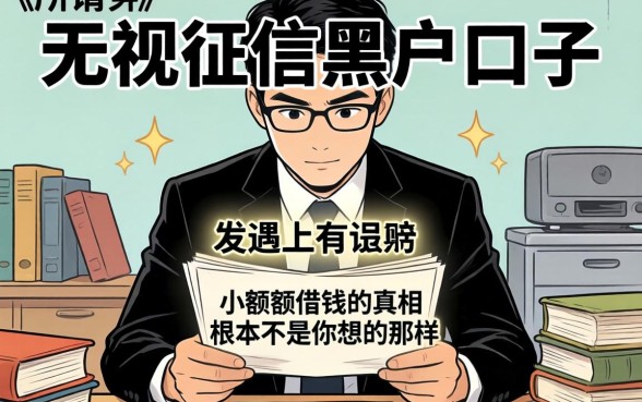我翻遍了全网所谓的无视征信黑户口子，发现小额度借钱的真相根本不是你想的那样
