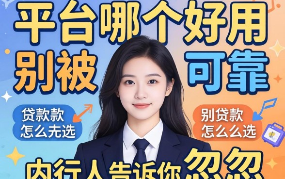 贷款平台哪个好用可靠?别被广告忽悠,内行人告诉你怎么选