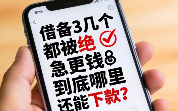 手机上借了好几个都被拒，急用钱到底哪里还能下款？