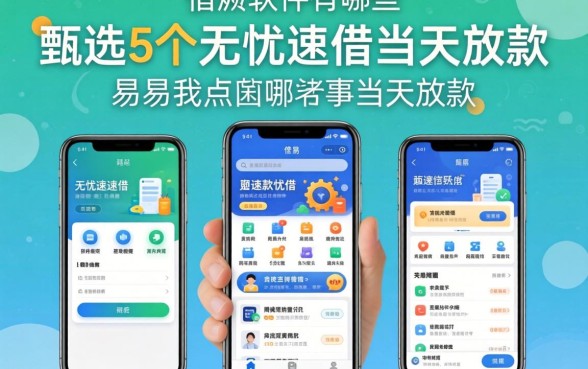 容易借的软件有哪些，甄选5个无忧速借当天放款的软件