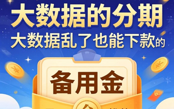 无视大数据的分期：大数据乱了也能下款的备用金推荐