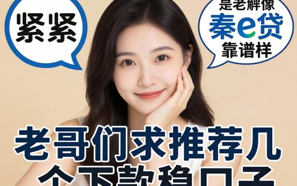 手头紧想找个像秦e贷那样靠谱的软件，老哥们求推荐几个下款稳的口子！