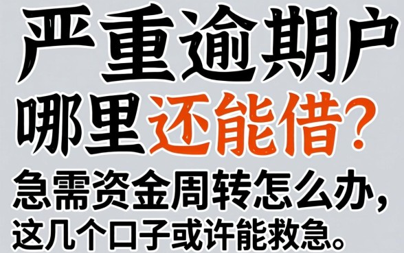 黑户严重逾期哪里还能借？急需资金周转怎么办？这几个口子或许能救急