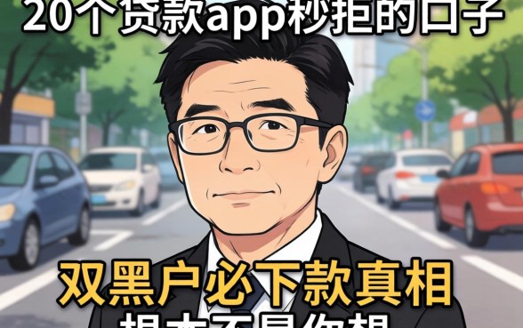 我试了20个贷款app秒拒的口子，发现双黑户必下款的真相根本不是你想的那样