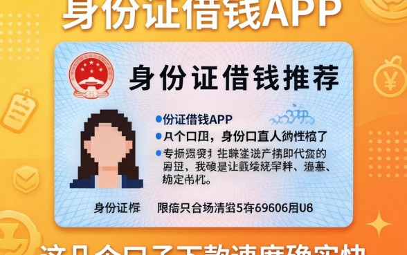 有身份证借钱app推荐：这几个口子下款速度确实快