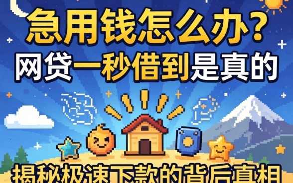 急用钱怎么办？网贷一秒借到是真的吗？揭秘极速下款的背后真相