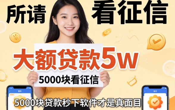 我试了那些所谓的大额贷款5w不看征信，结果发现5000块贷款秒下软件才是真面目