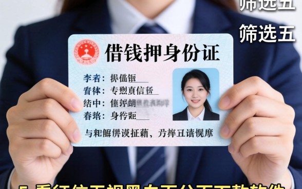 私人借钱押身份证,筛选五个不看征信无视黑白百分百下款软件