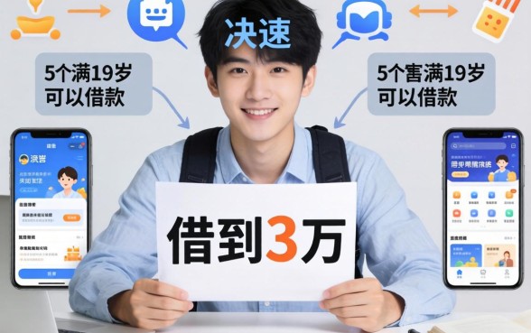 怎么快速借到3万，整理5个满19岁可以借款的平台