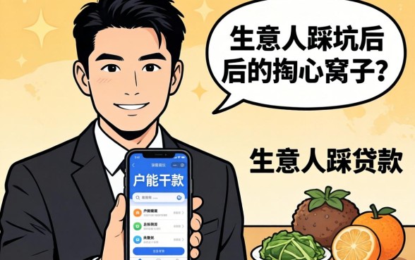 黑户能下款的贷款软件有哪些？生意人踩坑后的掏心窝子话