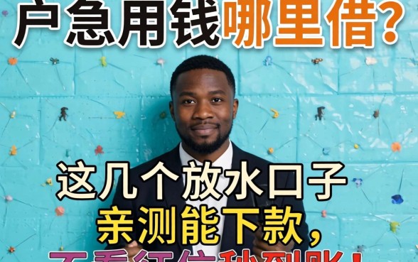 黑户急用钱哪里借?这几个放水口子亲测能下款,不看征信秒到账!