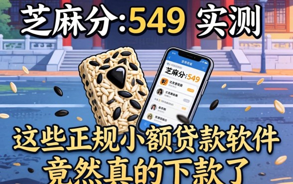 我芝麻分549实测，这些正规小额贷款软件竟然真的下款了