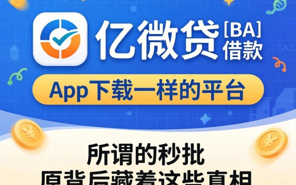 我试了类似亿微贷借款app下载一样的平台，发现所谓的秒批背后藏着这些真相