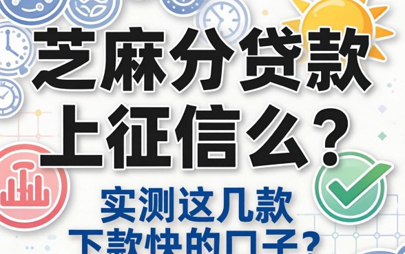 芝麻分贷款上征信么？实测这几款下款快的口子